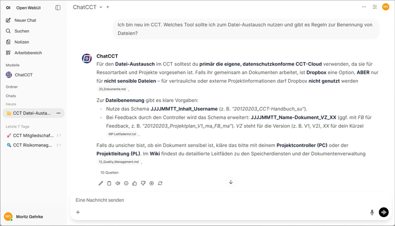 Knowledge Chat of CCT TU Berlin based on OpenWebUI and AKI.IO AI API.